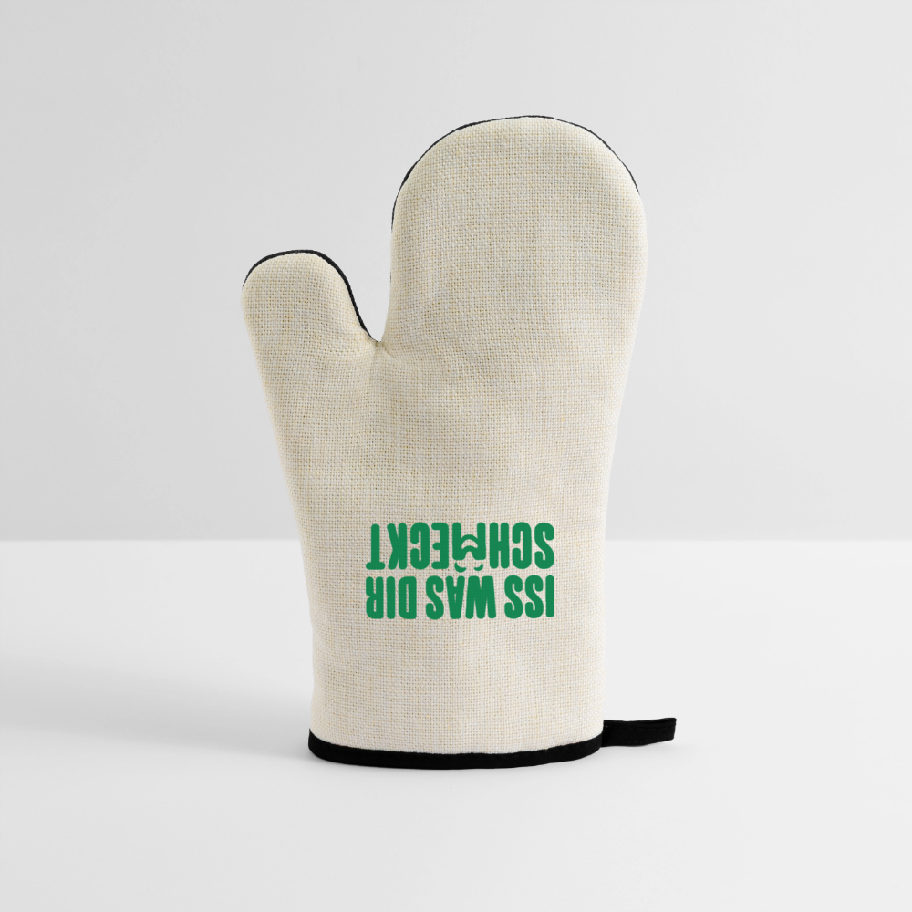 Ofenhandschuh - Leinen/Schwarz 